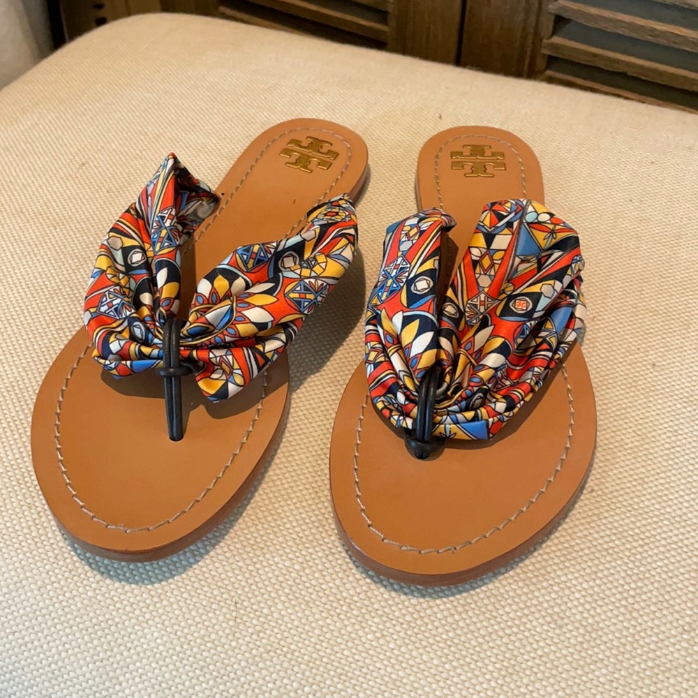 Tory Burch scarf sandals 7